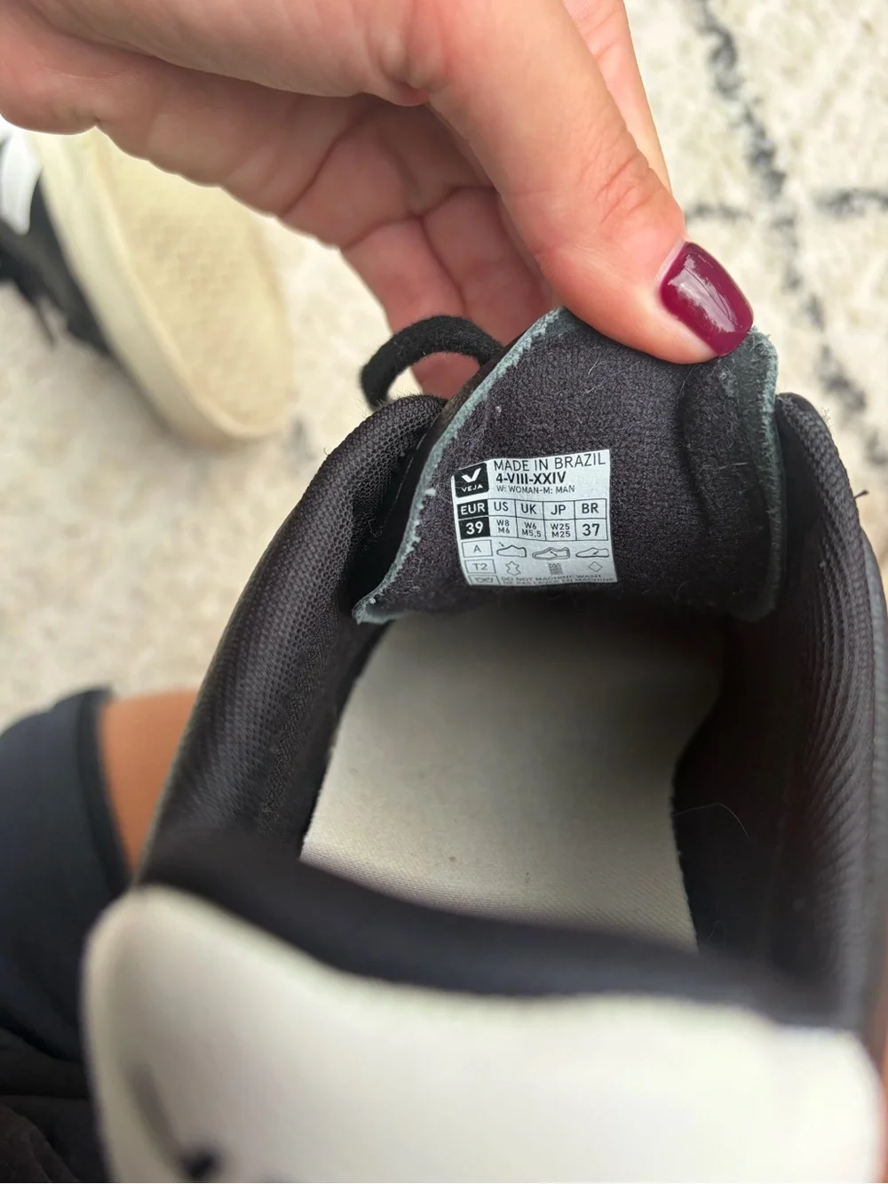 Veja Black & White Low-Top Sneakers